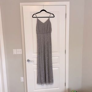 Adrianna Papell Art Deco Beaded Blouson Gown